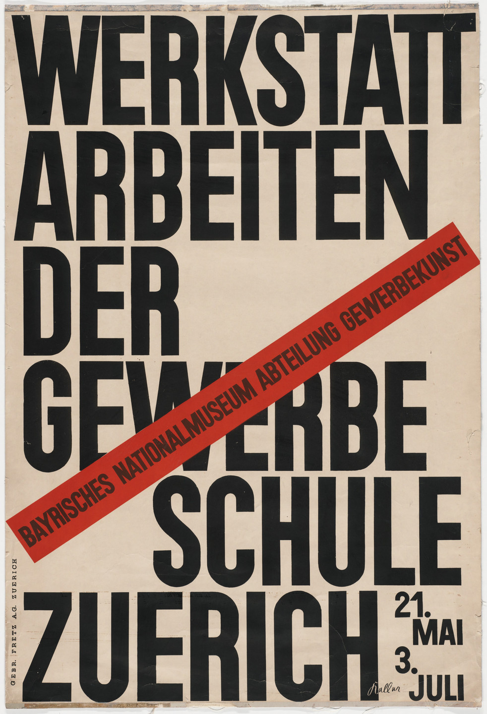 Ernst Keller. Werkstatt Arbeiten der Bewerbeschule Zuerich. 1927