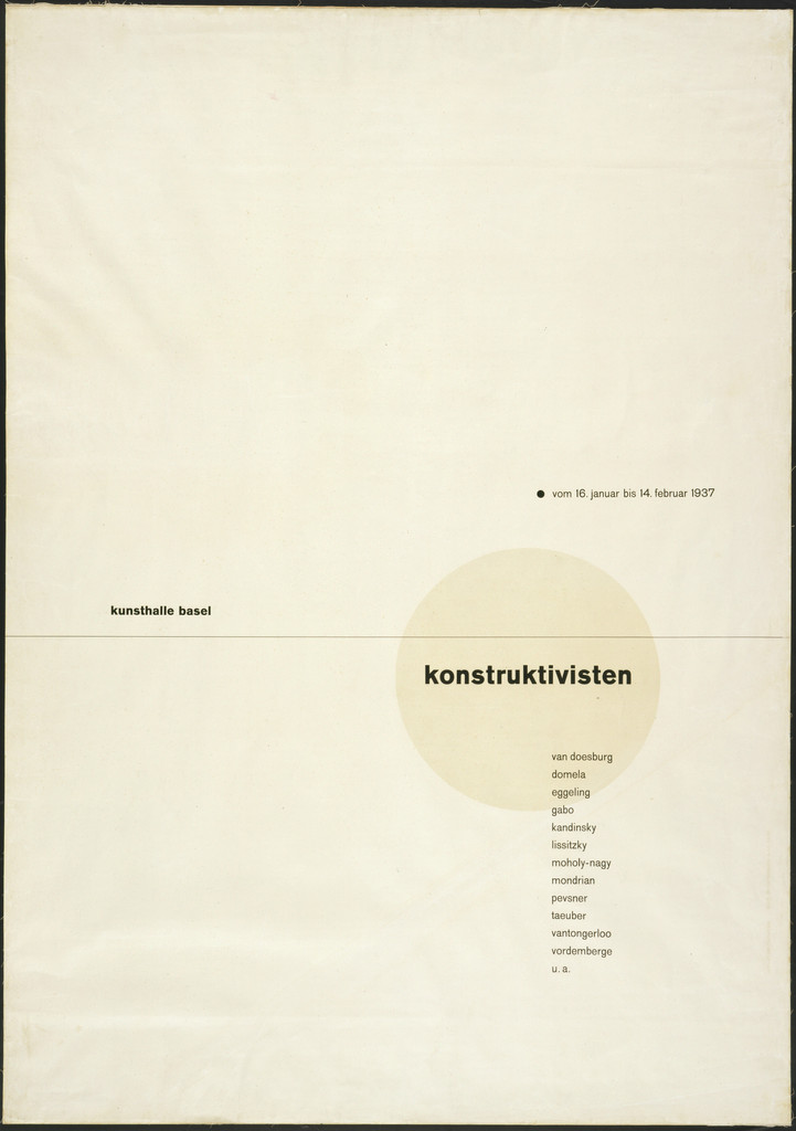 Die Konstruktivisten (The Constructivists) (Poster for exhibition in the Kunsthalle Basel)