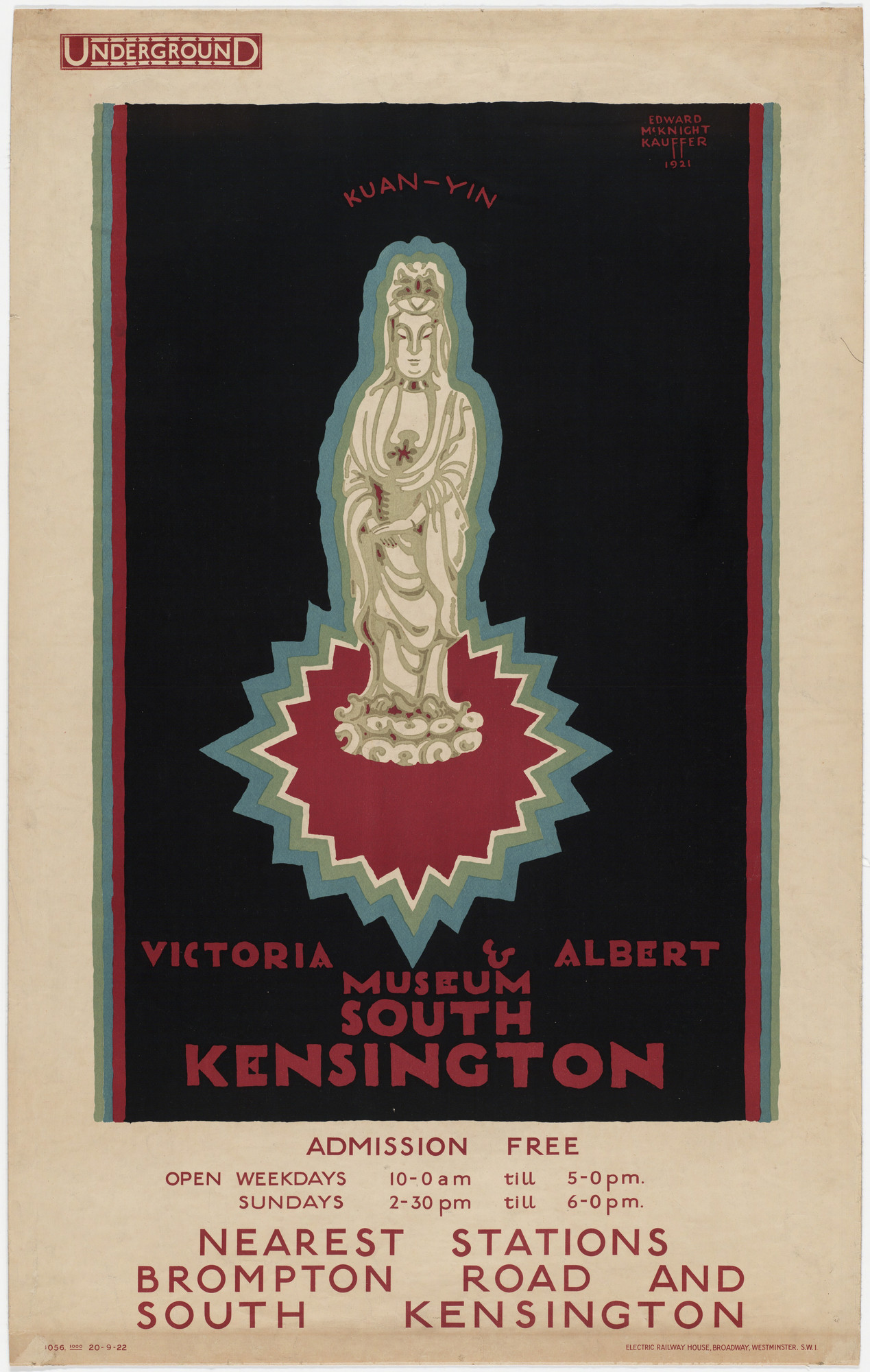 E. McKnight Kauffer. Kuan-Yin, Victoria & Albert Museum