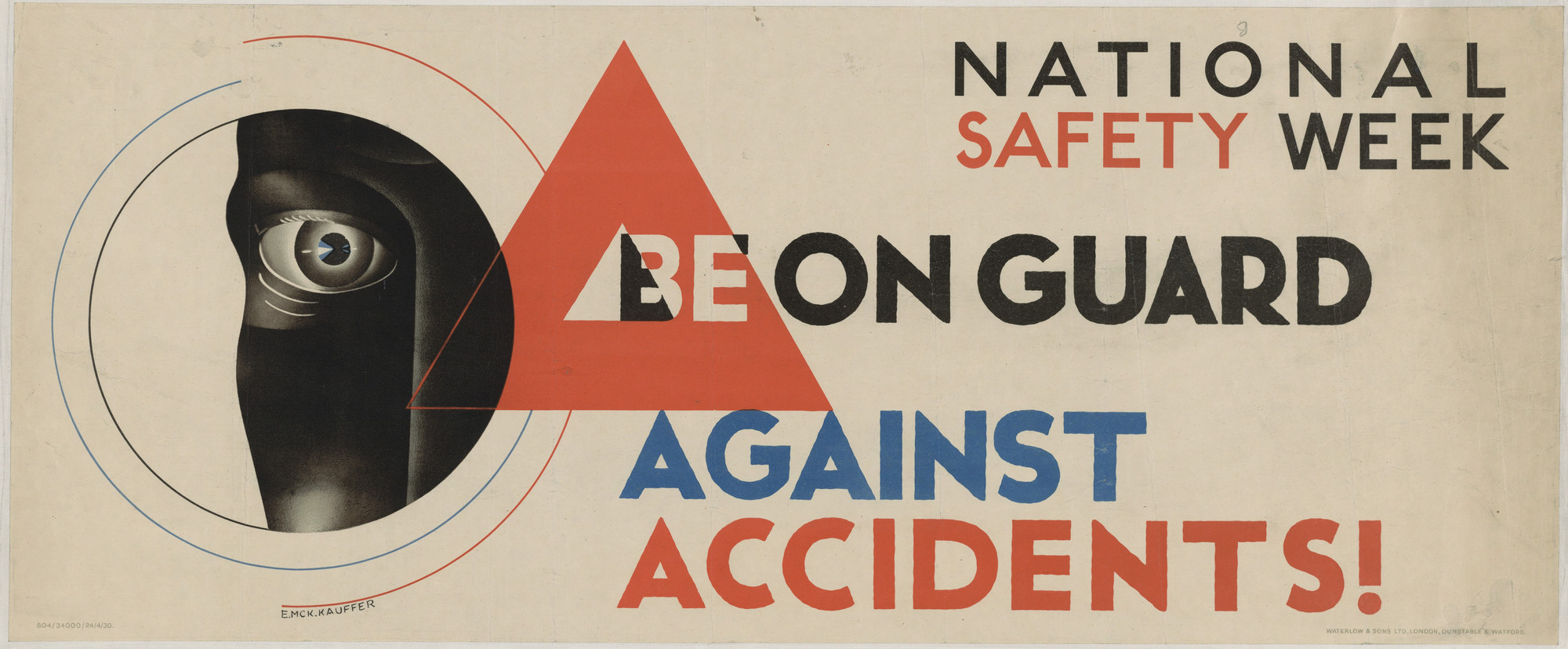 E. McKnight Kauffer. National Safety Week: Be On Guard Against Accidents!