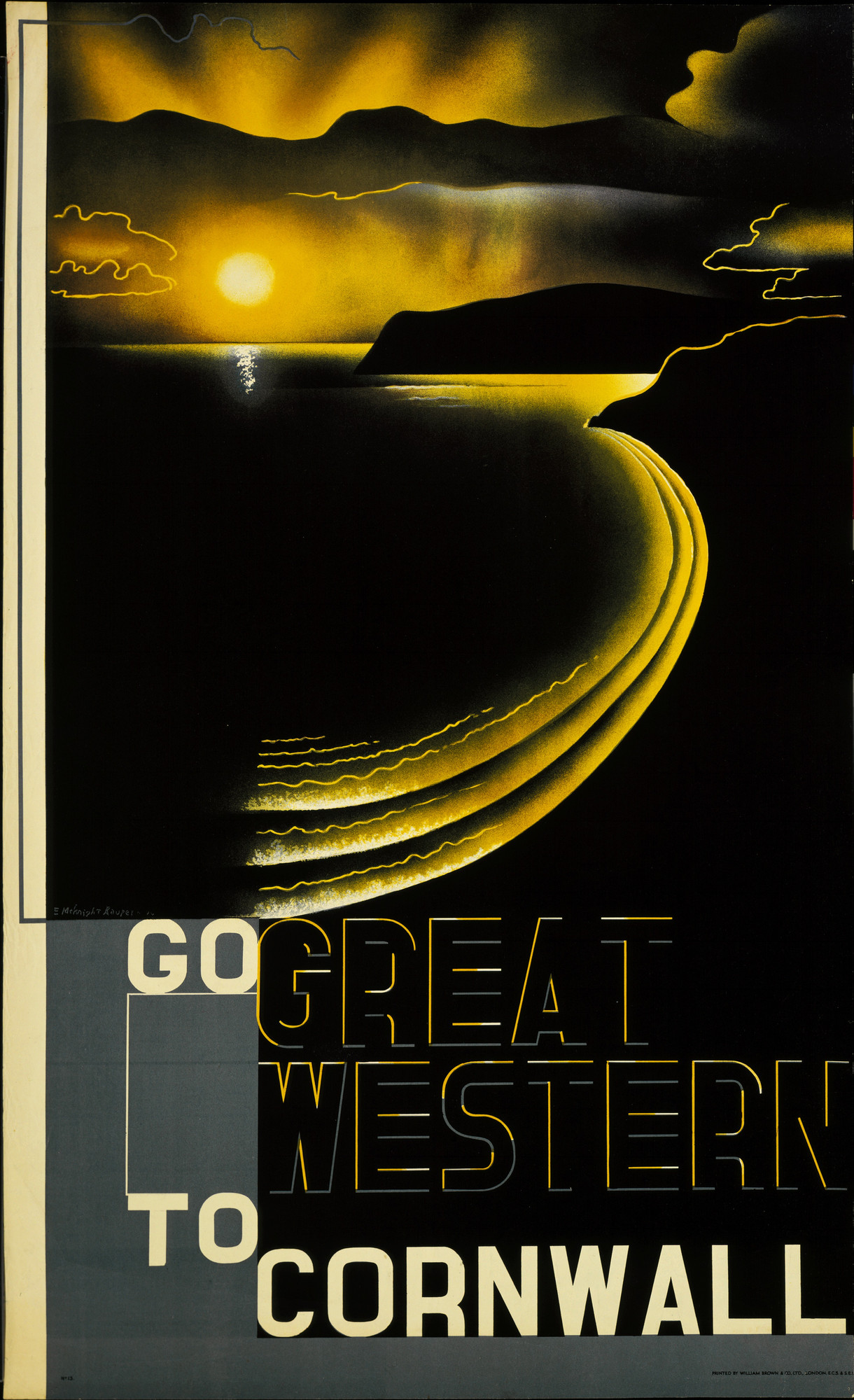 E. McKnight Kauffer. Great Western To Cornwall