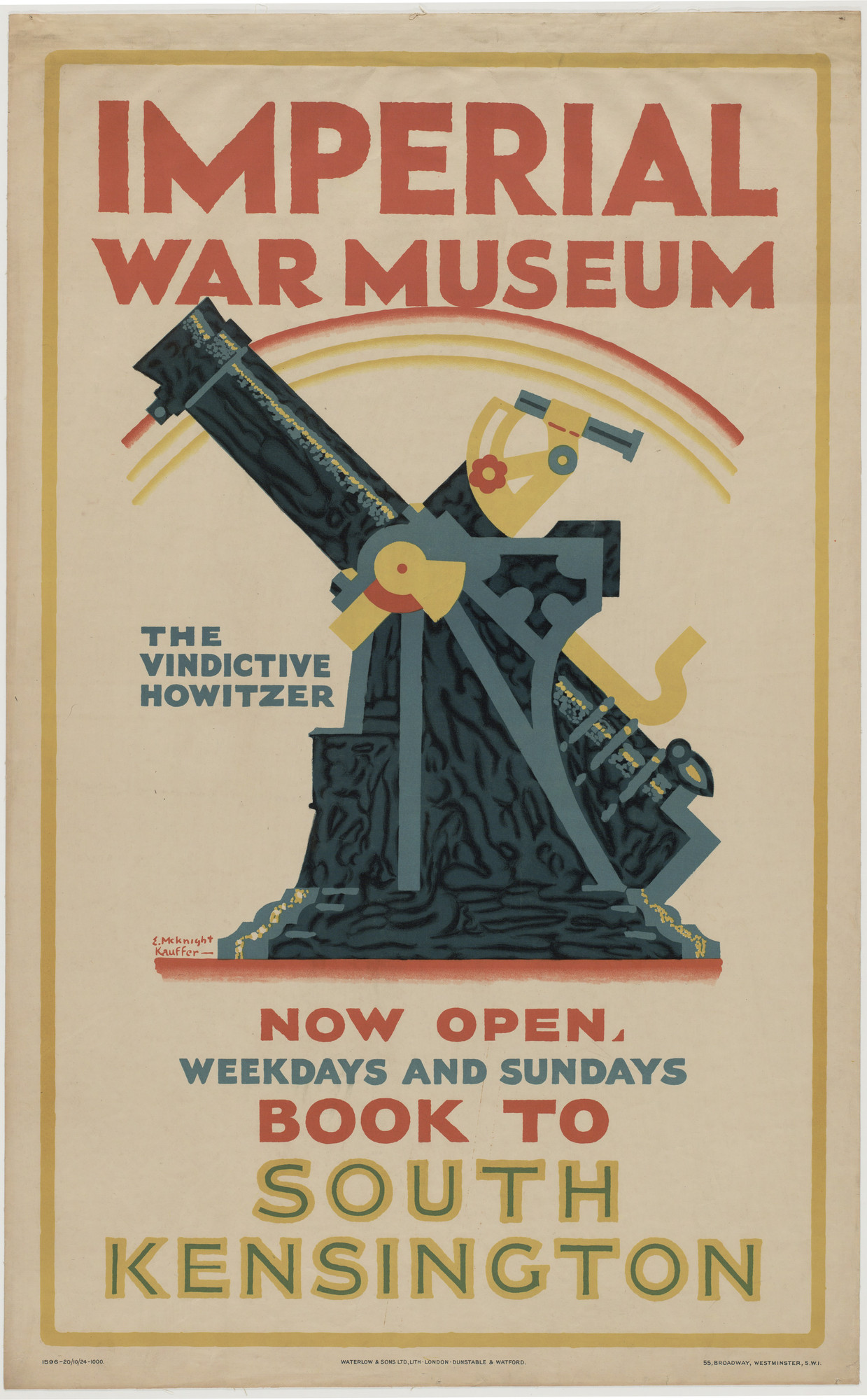 E. McKnight Kauffer. Imperial War Museum, The Vindictive Howitzer