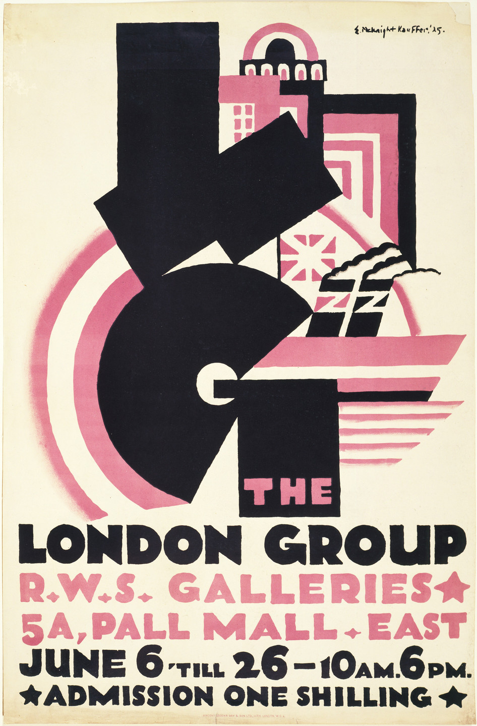 E. McKnight Kauffer. The London Group. 1925