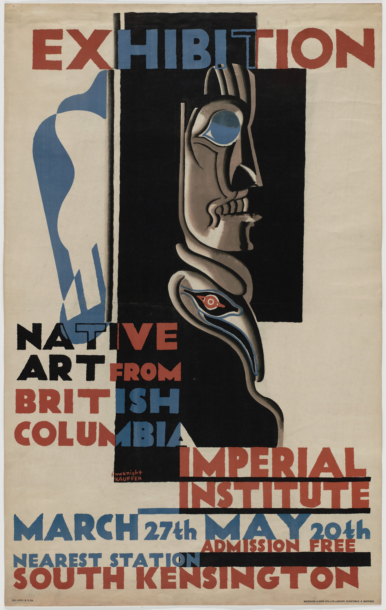 E. McKnight Kauffer. Exhibition: Native Art from British Columbia, Imperial Institute