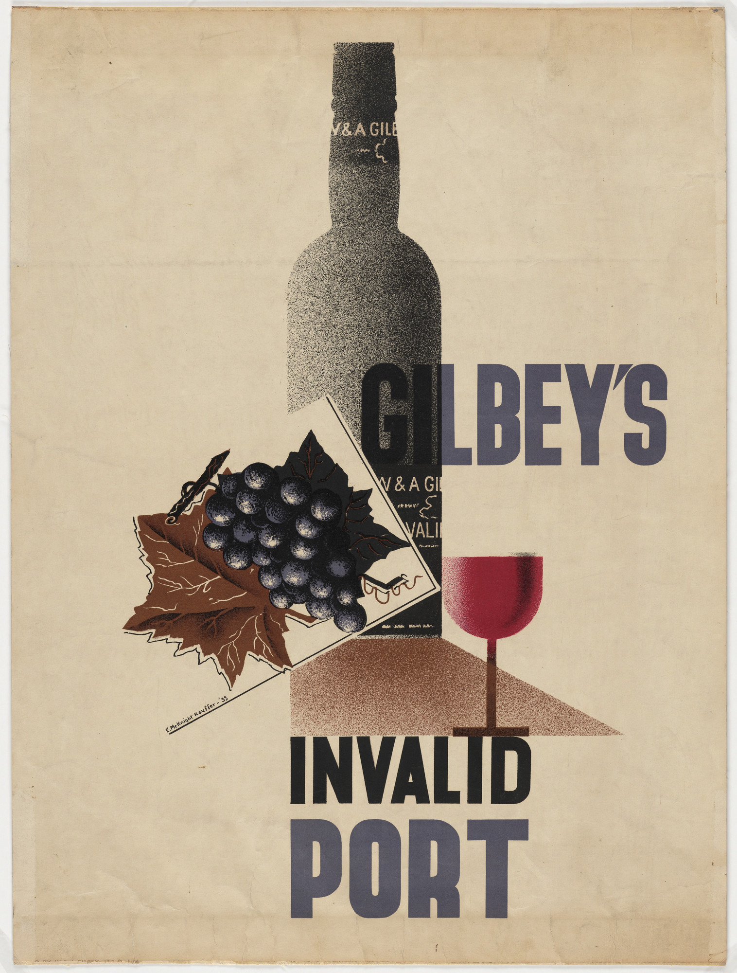 E. McKnight Kauffer. Gilbey's Invalid Port