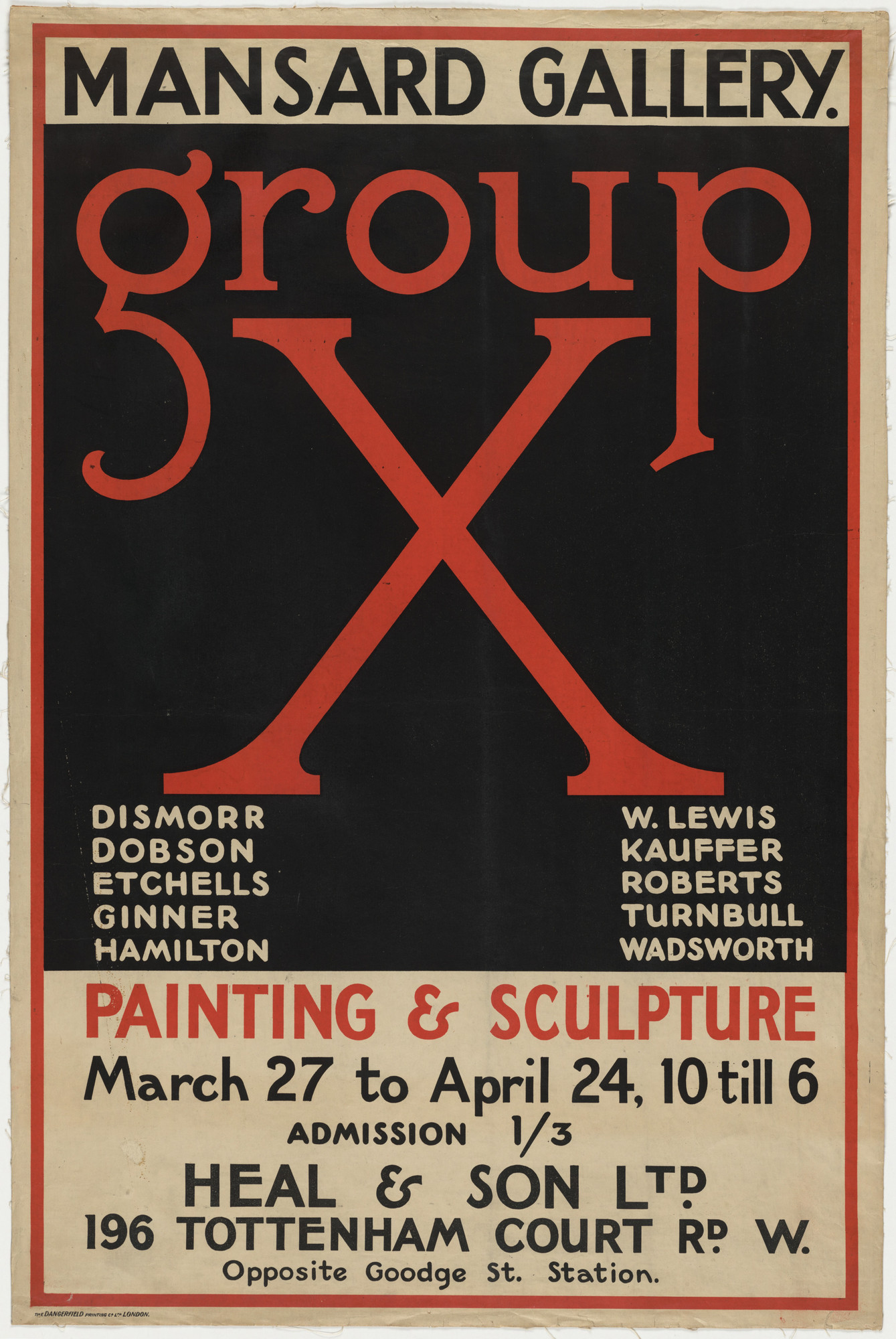 E. McKnight Kauffer. Group X, Mansard Gallery
