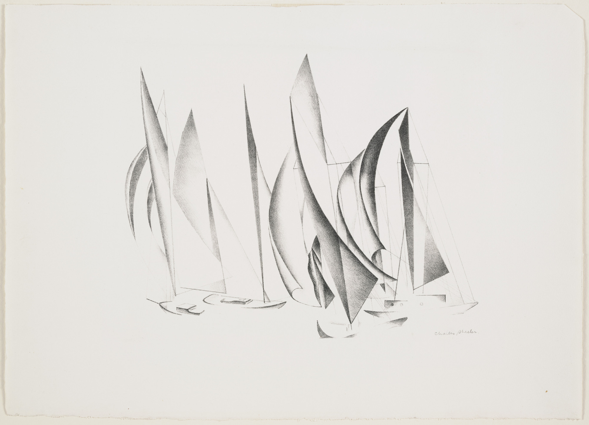 Charles Sheeler. Yachts