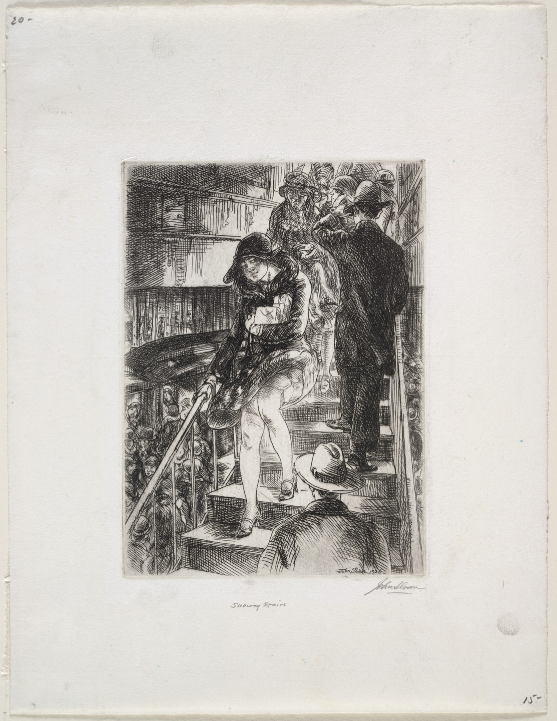 John Sloan. Subway Stairs. 1926