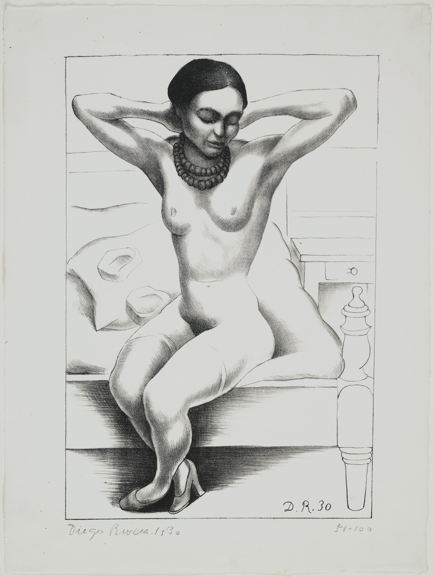 Diego Rivera. Nude with Necklace