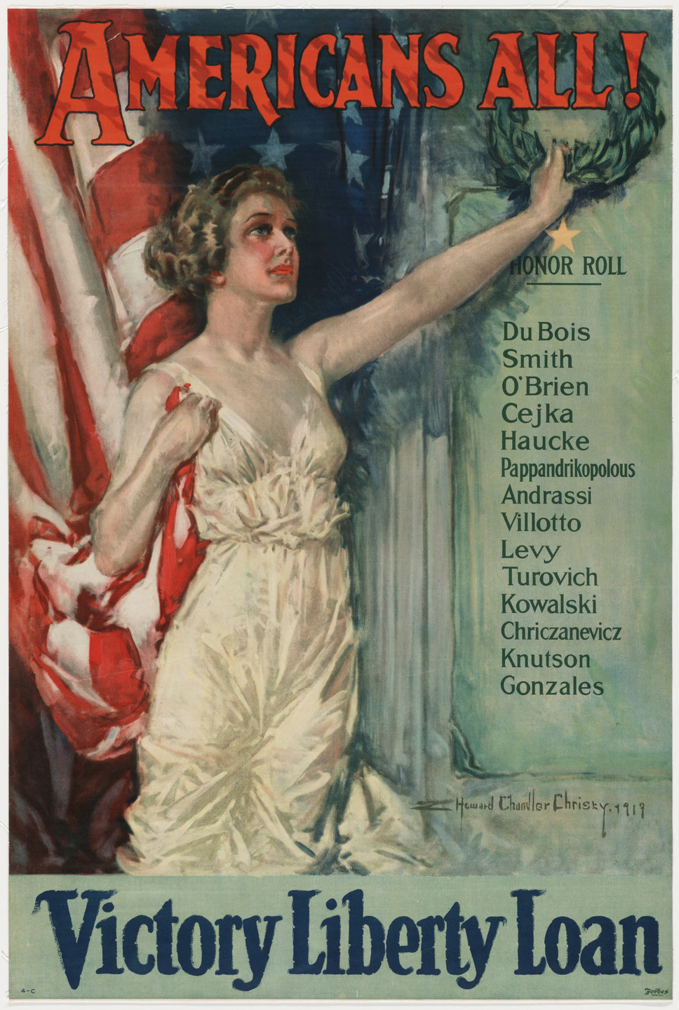 Howard Chandler Christy. Americans All! Victory Liberty Loan. 1919