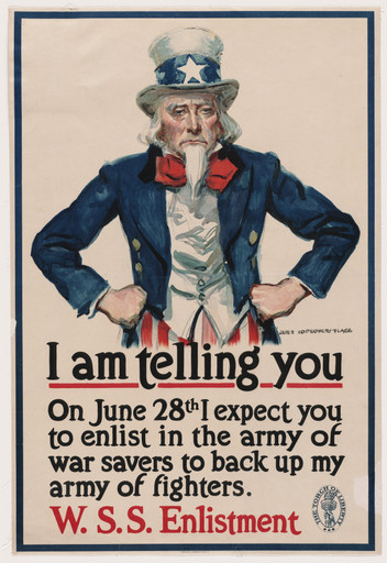 I am Telling You On June 28th I Expect You to Enlist in the Army of War Savers to Back Up My Army of Fighters, W.S.S. Enlistment