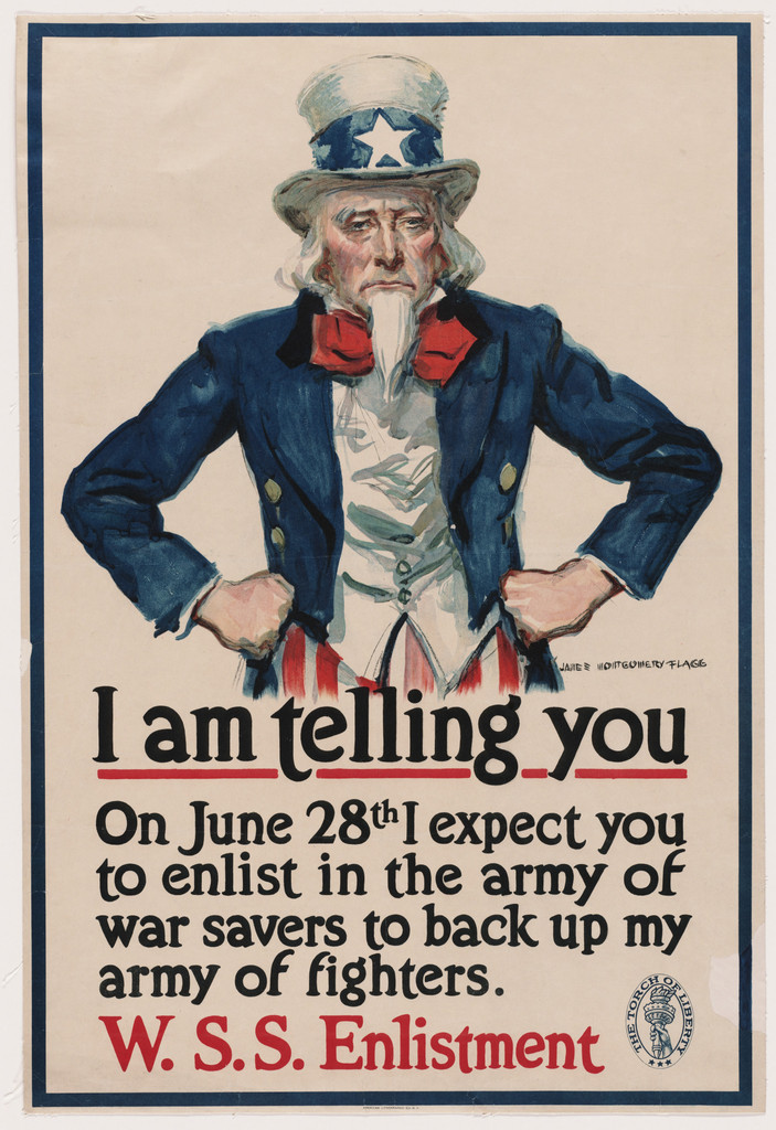 I am Telling You On June 28th I Expect You to Enlist in the Army of War Savers to Back Up My Army of Fighters, W.S.S. Enlistment