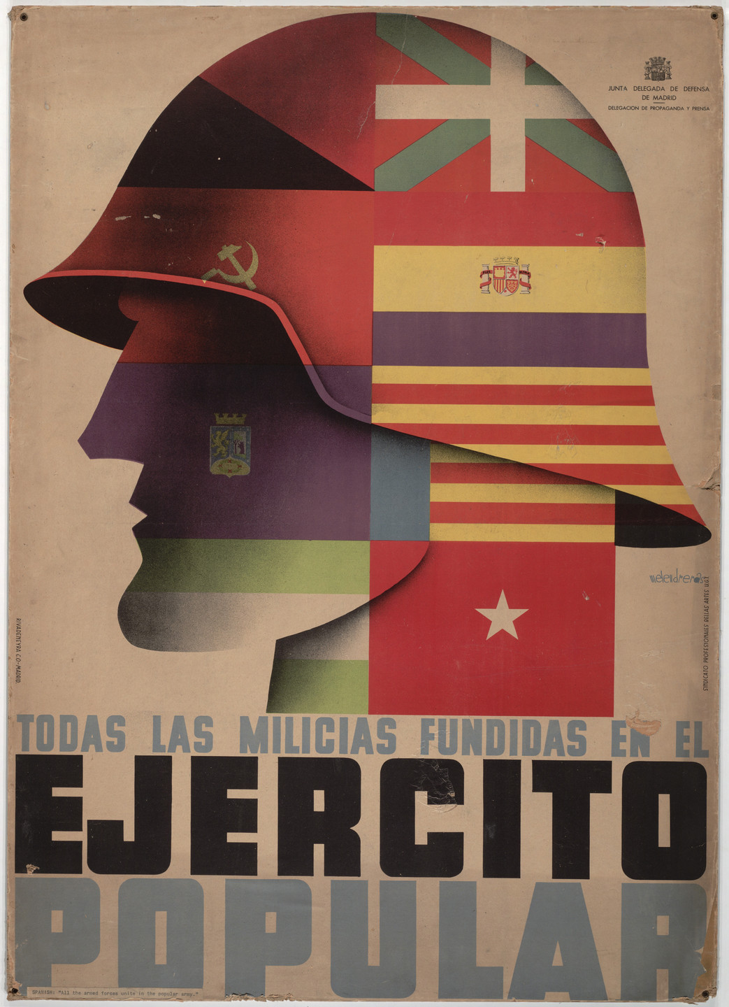 Melendreras. Todas las Milicias Fundidas en el Ejercito Popular. 1937