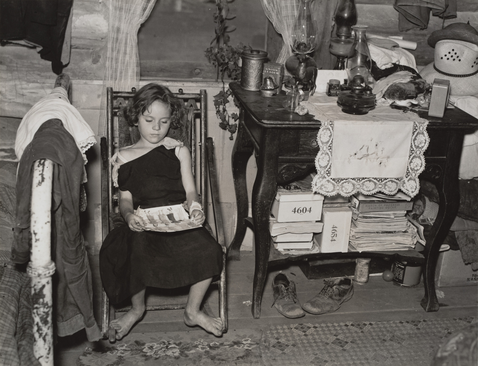 Russell Lee. Daughter of William Huravitch, Williams County, North Dakota, Farmer's Daughter - Drought Stricken North Dakota