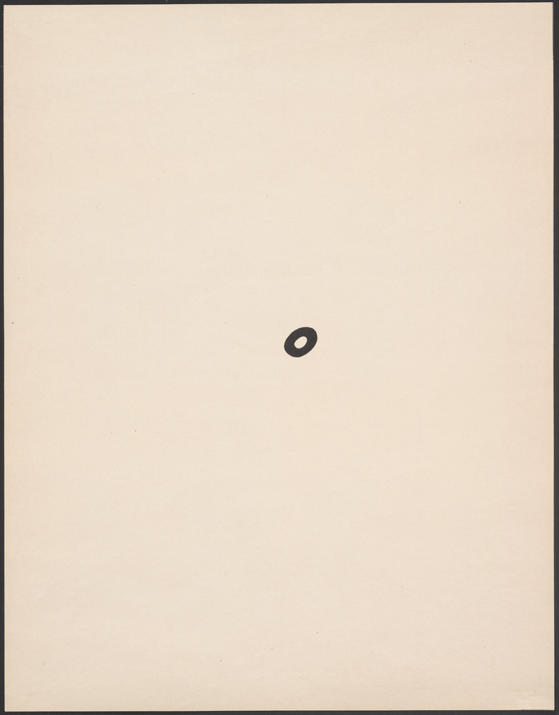 A Navel (Ein Nabel) from Merz 5. 7 Arpaden by Hans Arp. Arp Portfolio. Second Portfolio of the Merz Publisher (Merz 5. 7 Arpaden von Hans Arp. Arp Mappe. Zweite Mappe des Merzverlages)