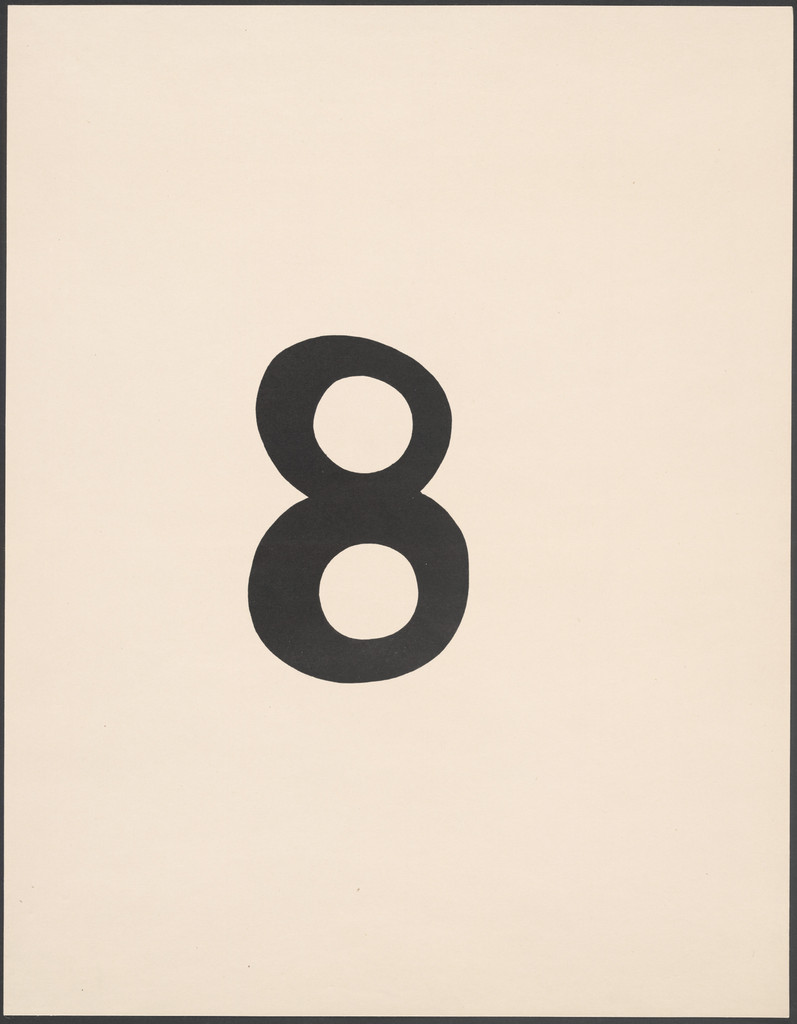 Arabic Eight (Arabische Acht) from Merz 5. 7 Arpaden by Hans Arp. Arp Portfolio. Second Portfolio of the Merz Publisher (Merz 5. 7 Arpaden von Hans Arp. Arp Mappe. Zweite Mappe des Merzverlages)