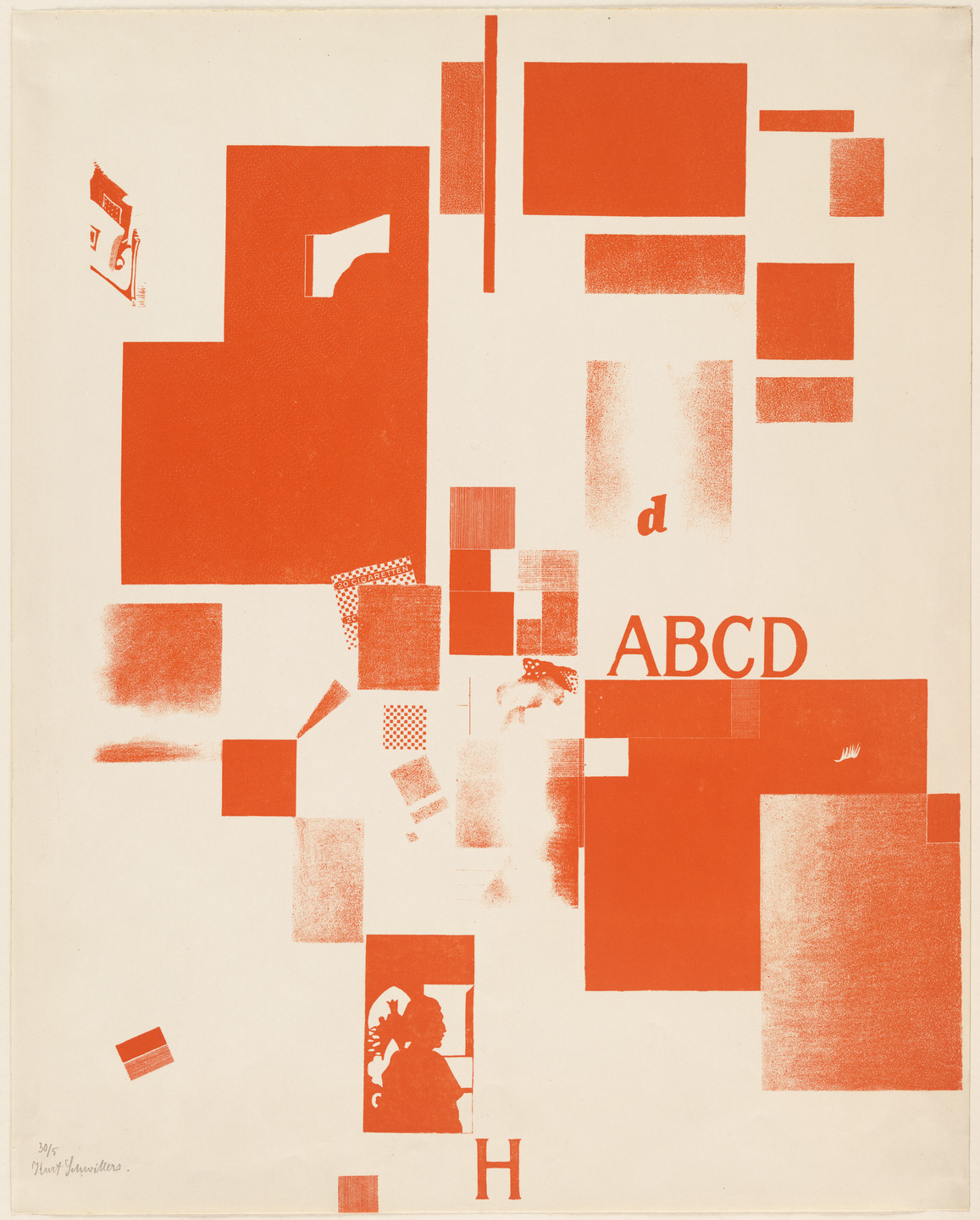 Kurt Schwitters. Plate 2 from Merz 3. 1923