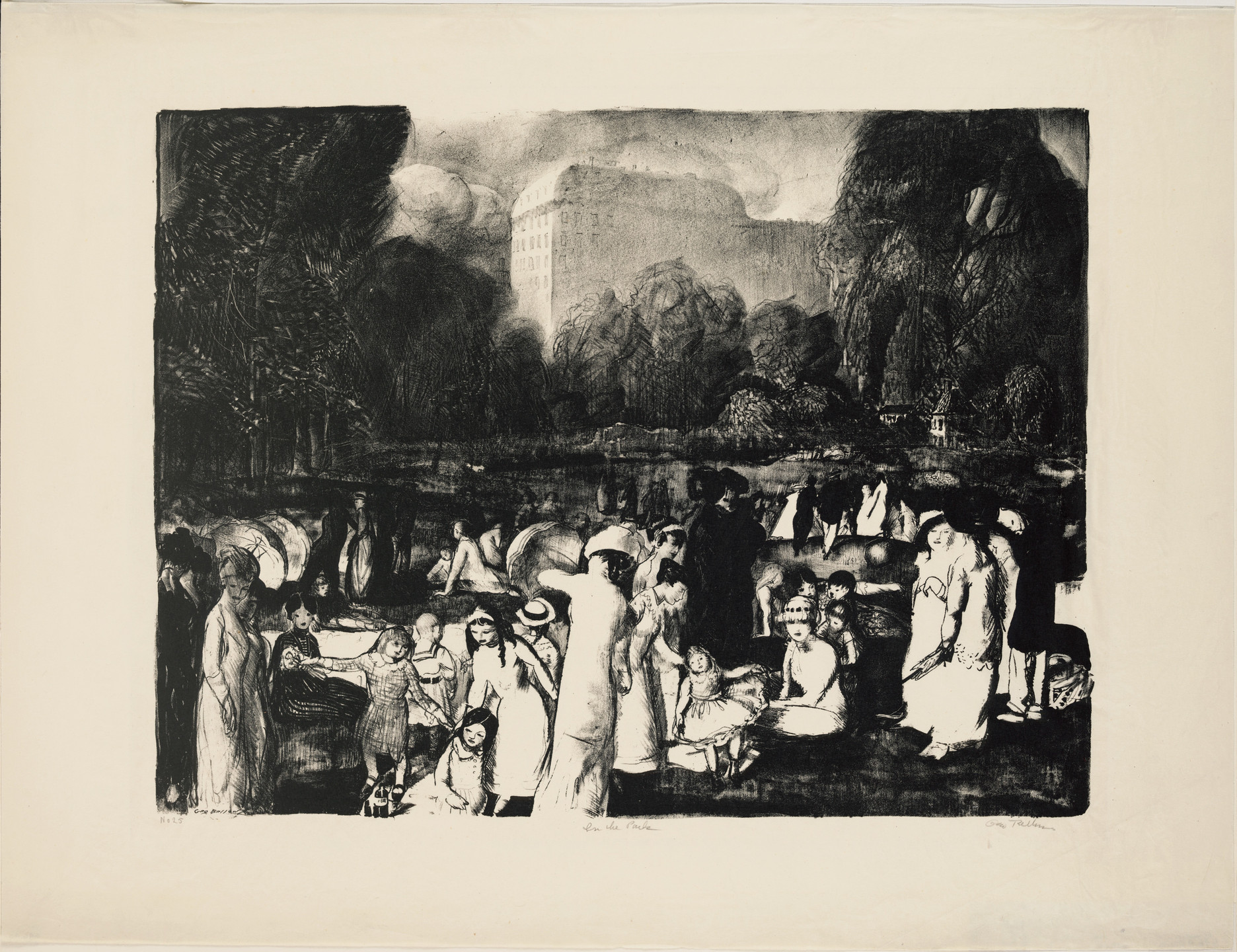 George Bellows. In the Park, Light. 1916