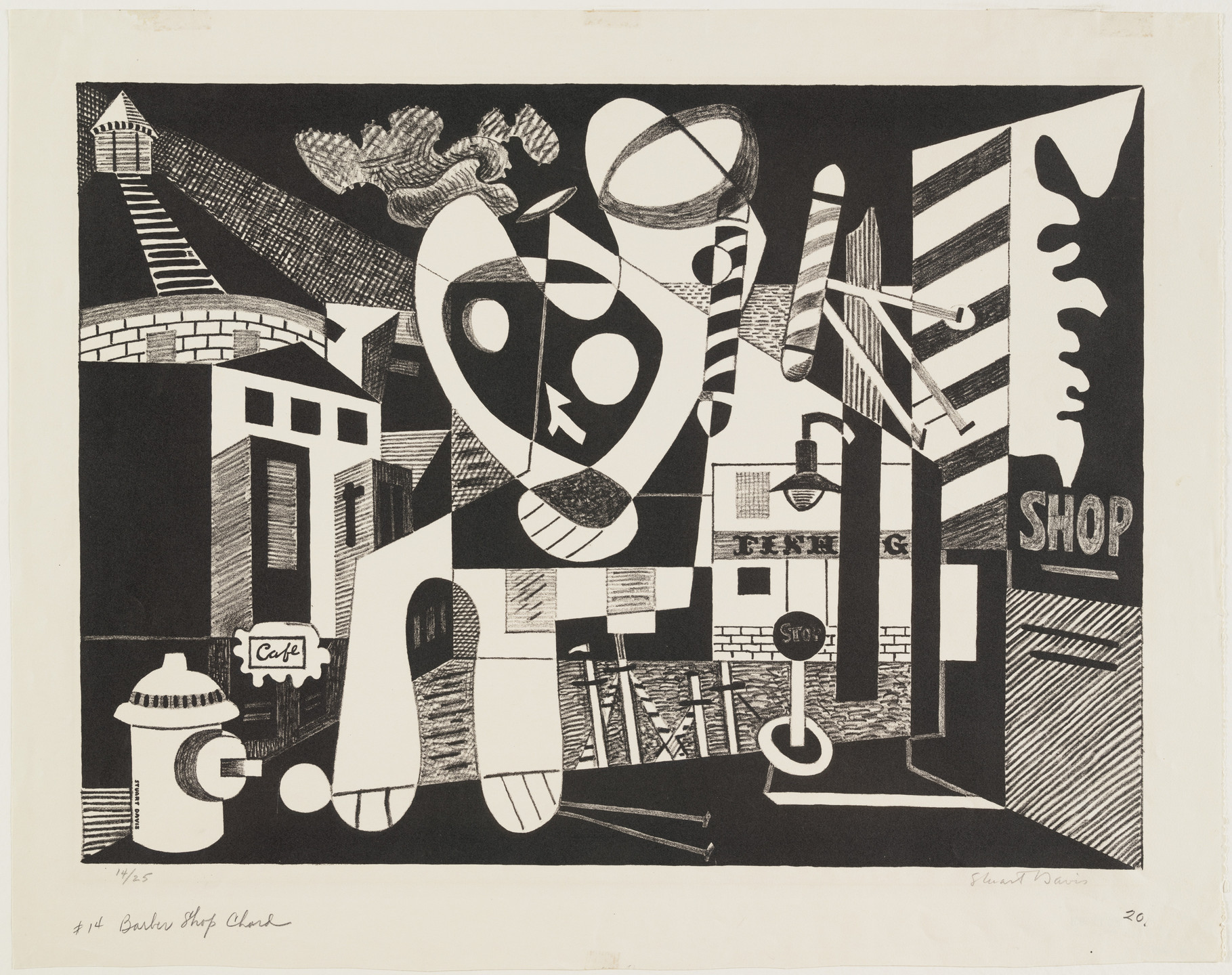 Stuart Davis. Barber Shop Chord. 1931