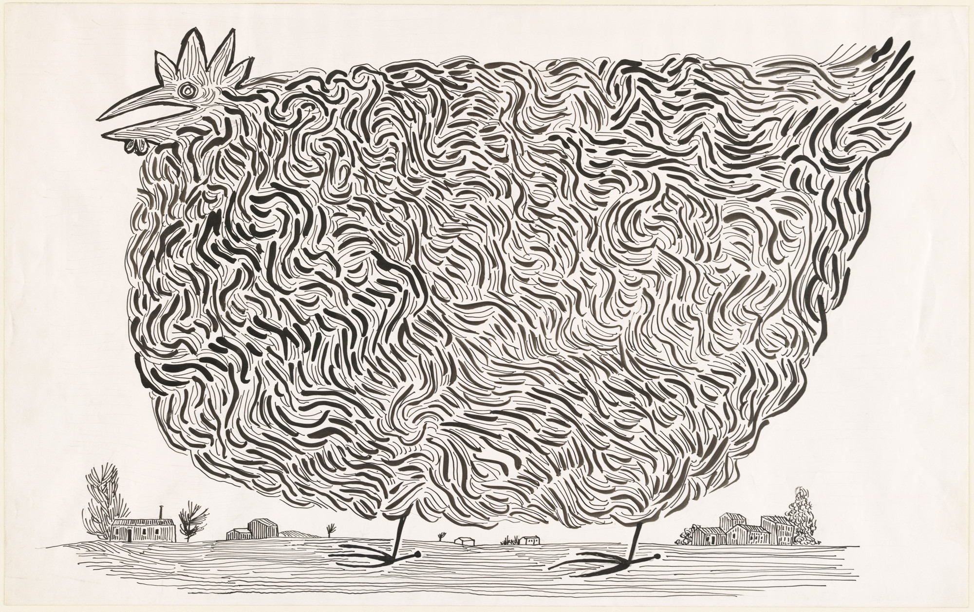 Saul Steinberg. Hen. (1945)