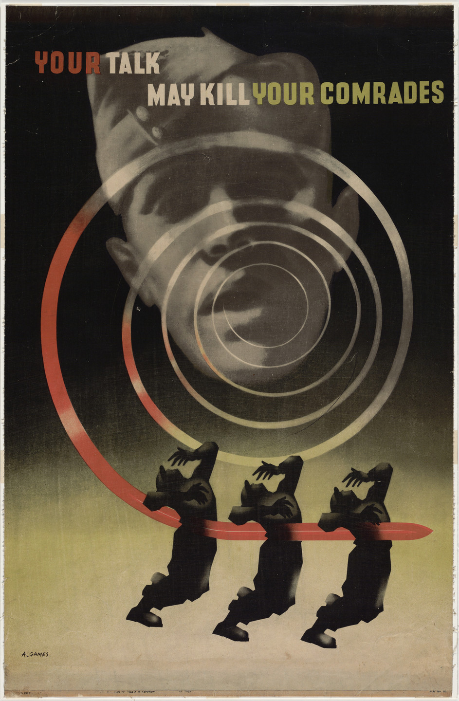 Abram Games. Talk Kills. 1942
