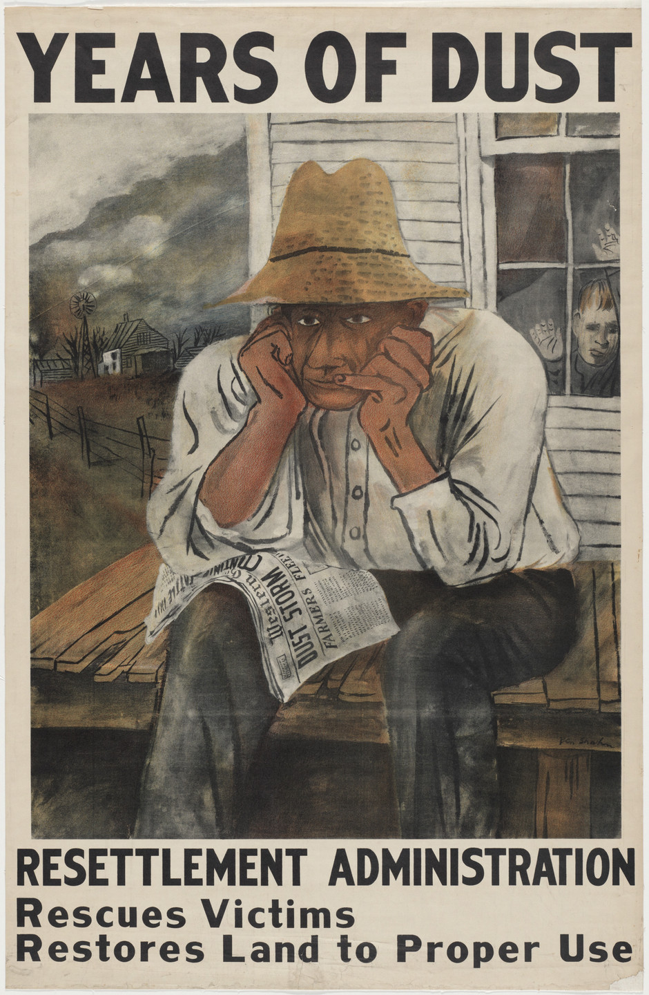 Ben Shahn. Years of Dust (Poster for the United States Resettlement Administration). 1937