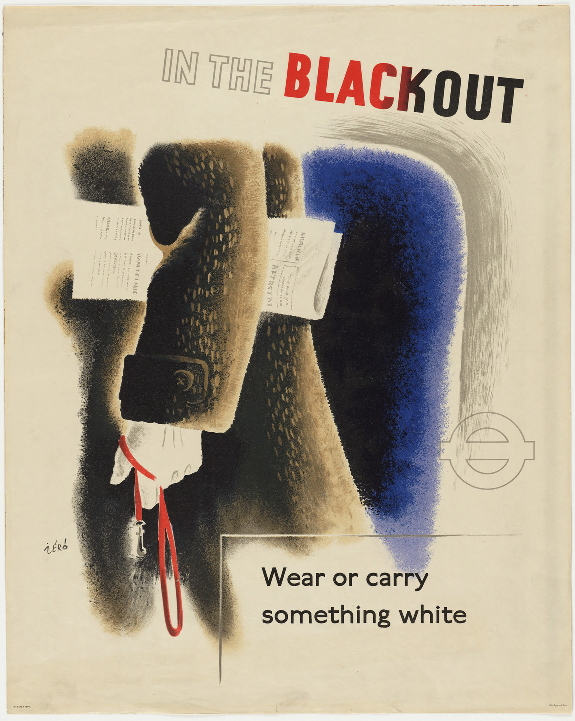 Zero (Hans Schleger). In The Blackout, Wear or Carry Something White. 1943
