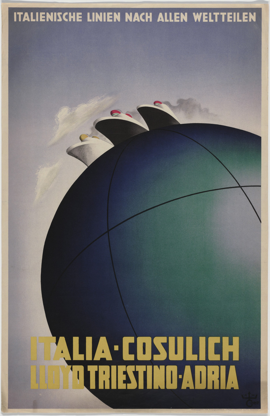 A. M. Cassandre. Italia-Cosulich, Lloyd Triestino-Adria. c.1935