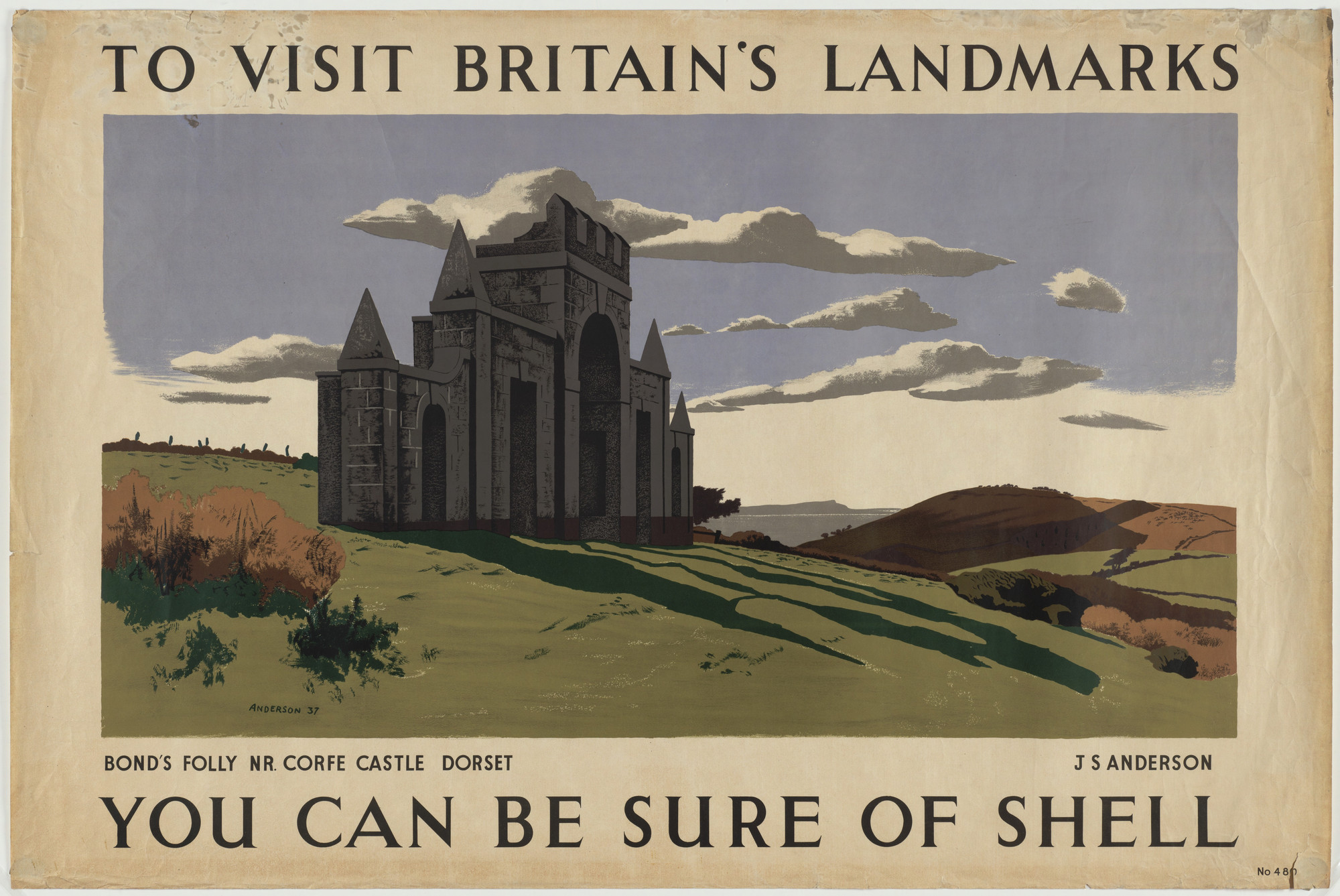 J. S. Anderson. To Visit Britain&#39;s Landmarks, You Can Be Sure of Shell. c. 1939-43