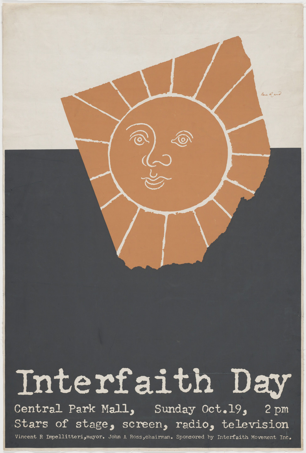 Paul Rand. Interfaith Day - Sunday Oct. 19. 1951