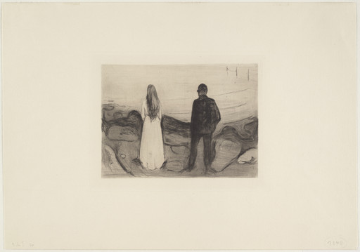 Edvard Munch. Two People. The Lonely Ones (To mennesker. De