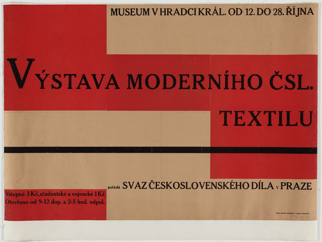 Vystava moderniho csl. textilu (Poster for Modern Textiles Exhibition)