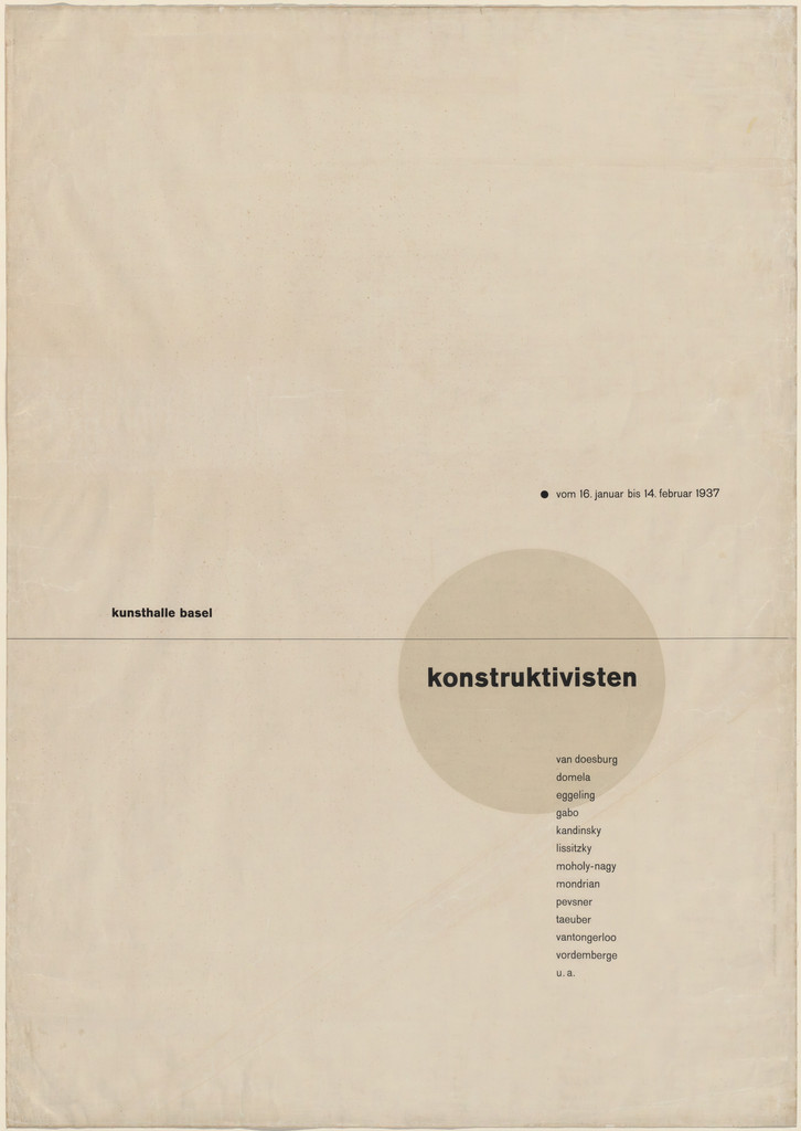 Die Konstruktivisten (The Constructivists) (Poster for exhibition in the Kunsthalle Basel)