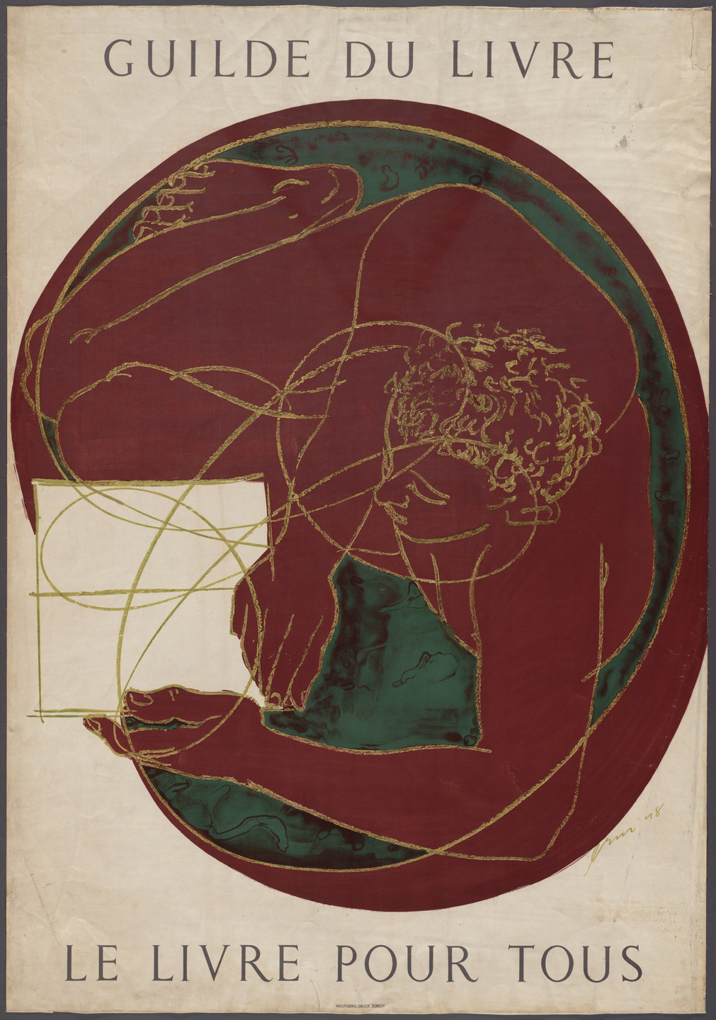 Hans Erni. Guilde du Livre, Le Livre Pour Tous. 1948