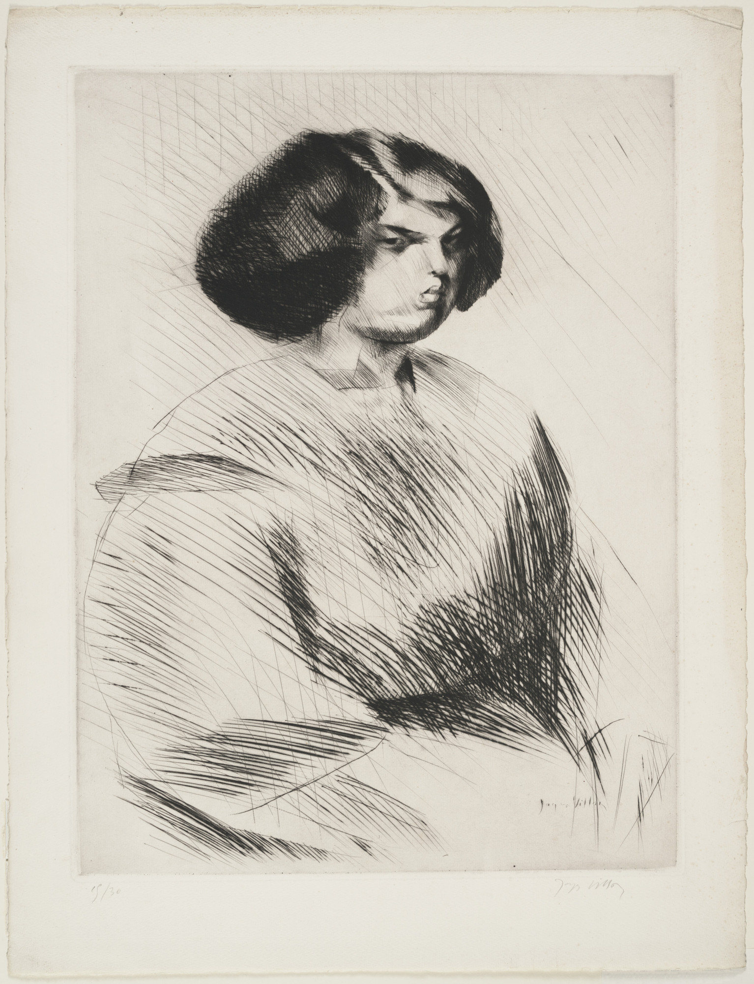 Jacques Villon. Renée, Three Quarters View ( Renée de trois quarts )