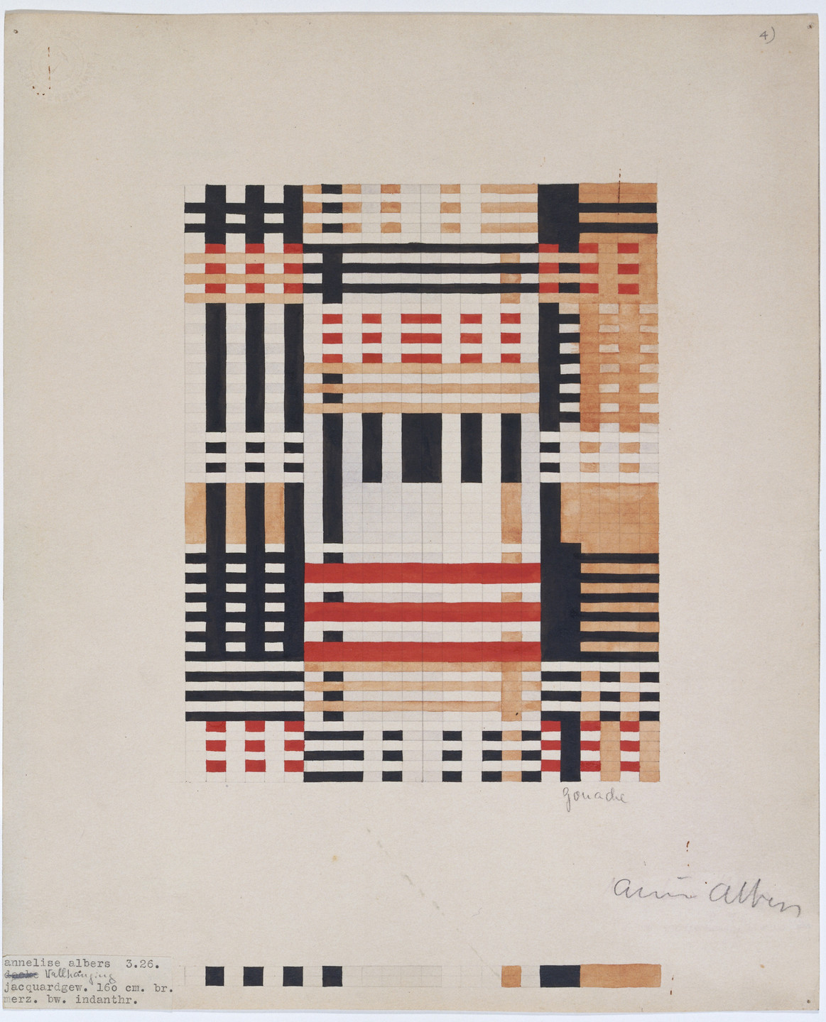 Anni Albers. Design for Wall Hanging. 1926
