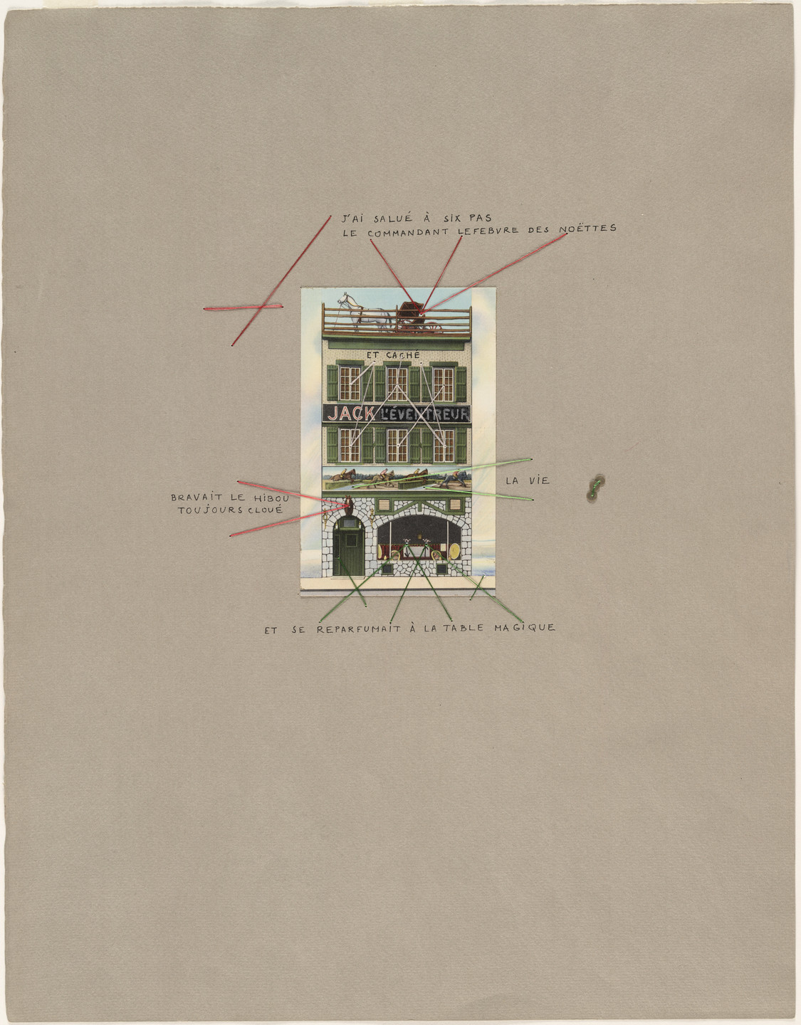 André Breton. Poème-Objet from VVV Portfolio. c. 1942