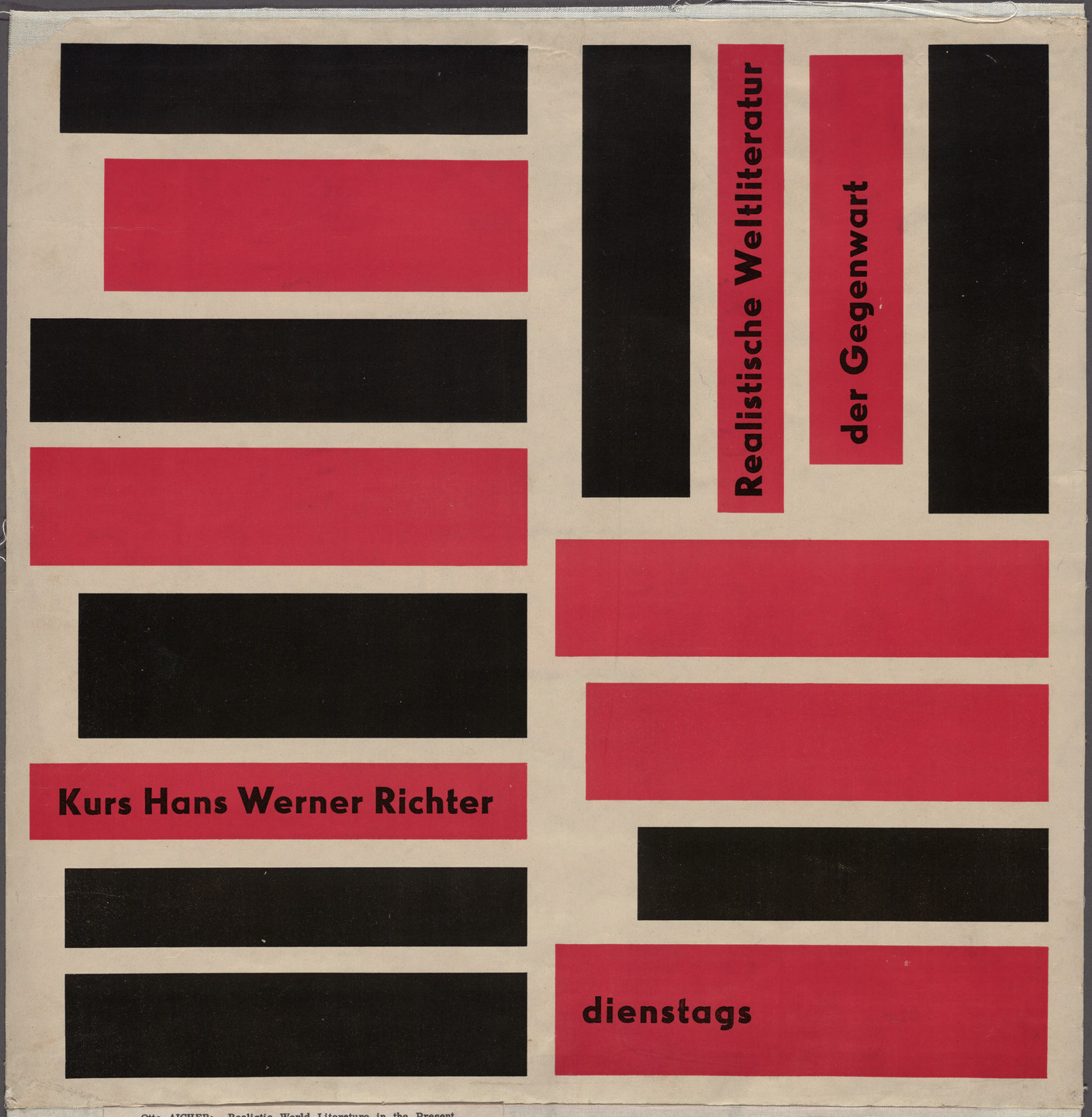 Otl Aicher (also known as Otto Aicher). Realistische Weltliteratur der Gegenwart. 1949-51