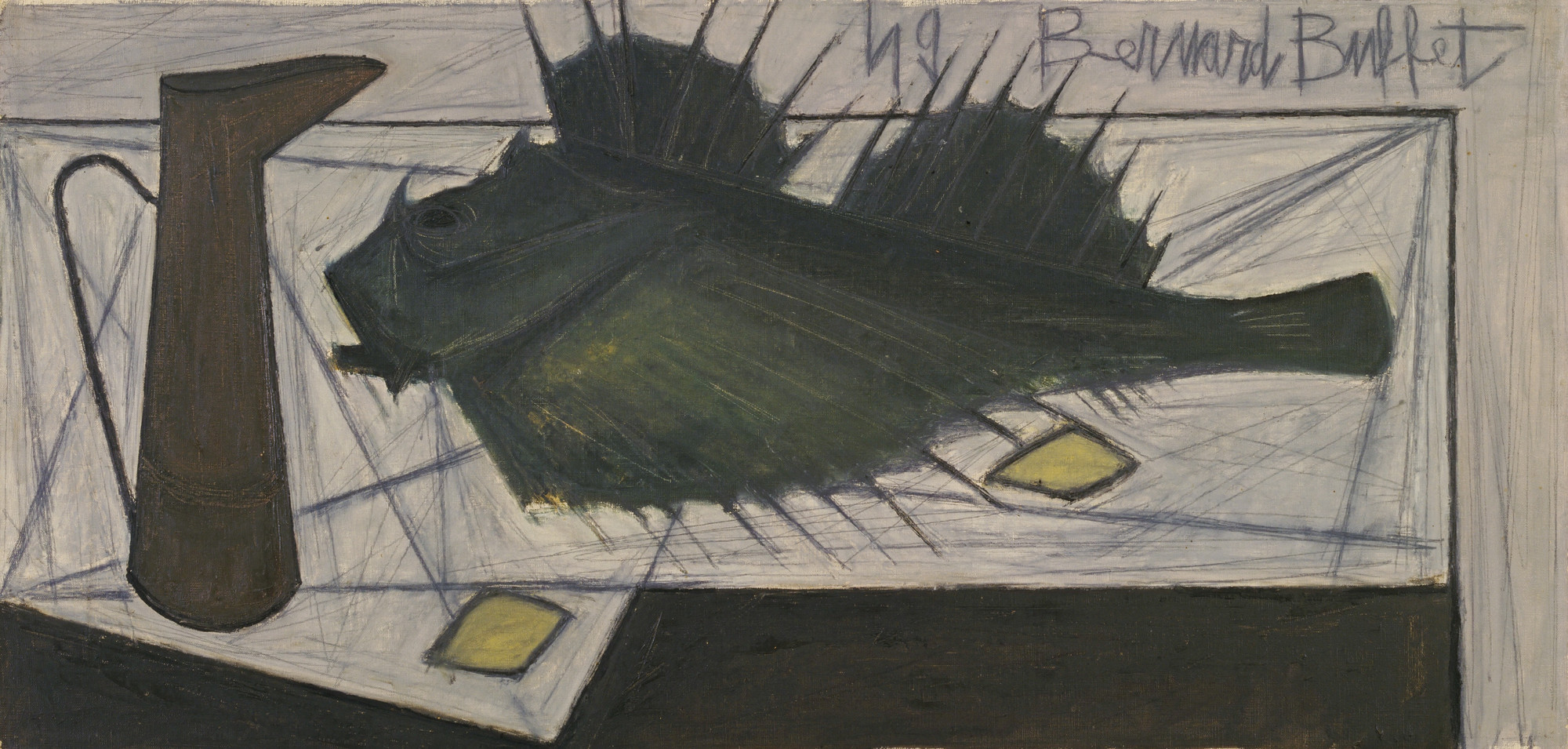 Bernard Buffet. Still Life with Fish, II. 1949