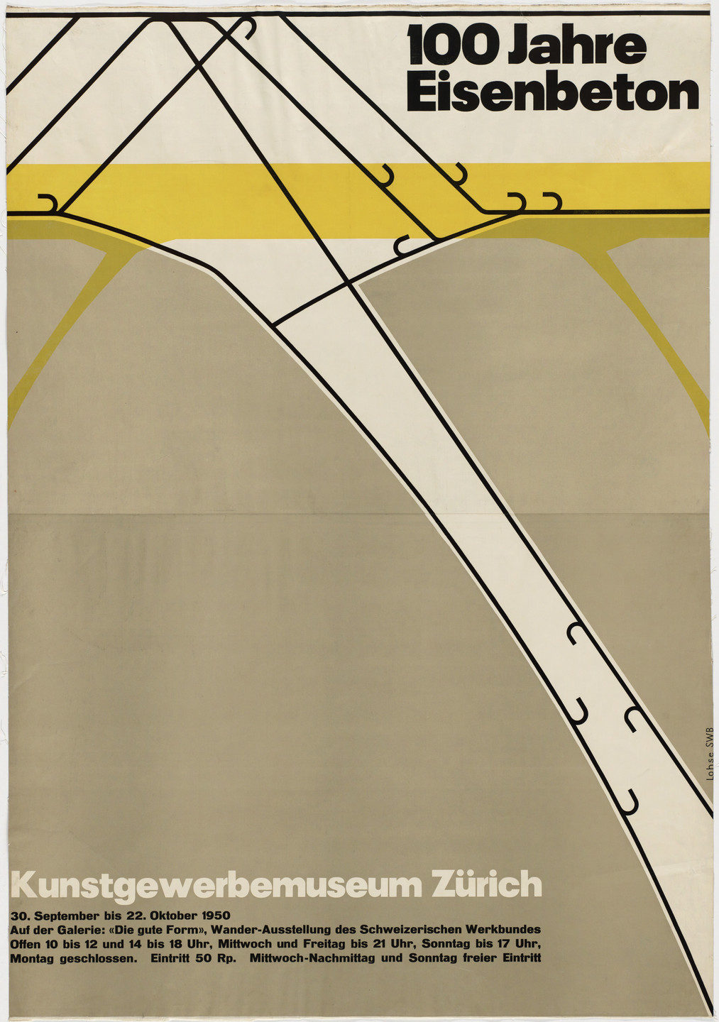 Richard Paul Lohse. 100 Jahre Eisenbeton, Kunstgewerbemuseum Zürich. 1950