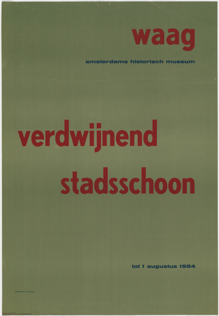 Waag, Amsterdams Historisch Museum, Verdwijnend Stadsschoon