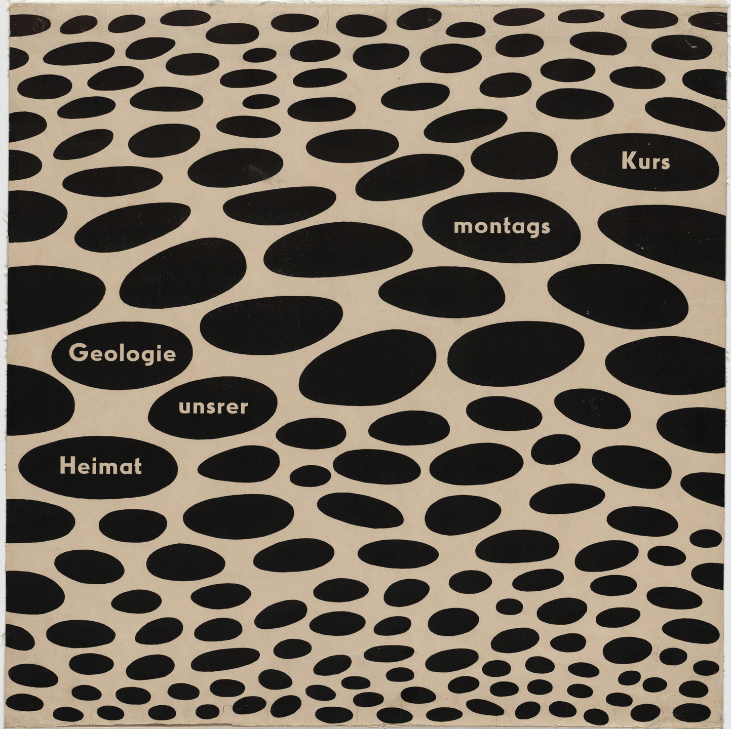 Otl Aicher (also known as Otto Aicher). Kurs montags / Geologie unserer Heimat. c. 1950