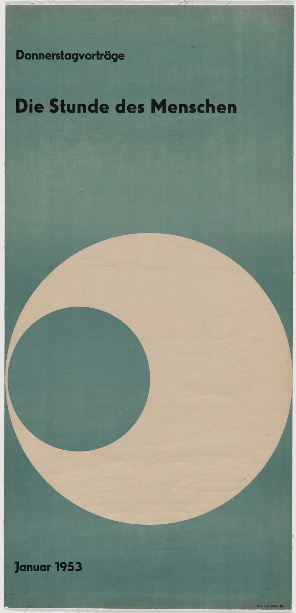 Otl Aicher (also known as Otto Aicher). Die Stunde des Menschen