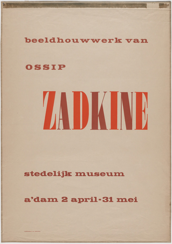 Beeldhouwwerk van Ossip Zadkine, Stedelijk Museum A'dam