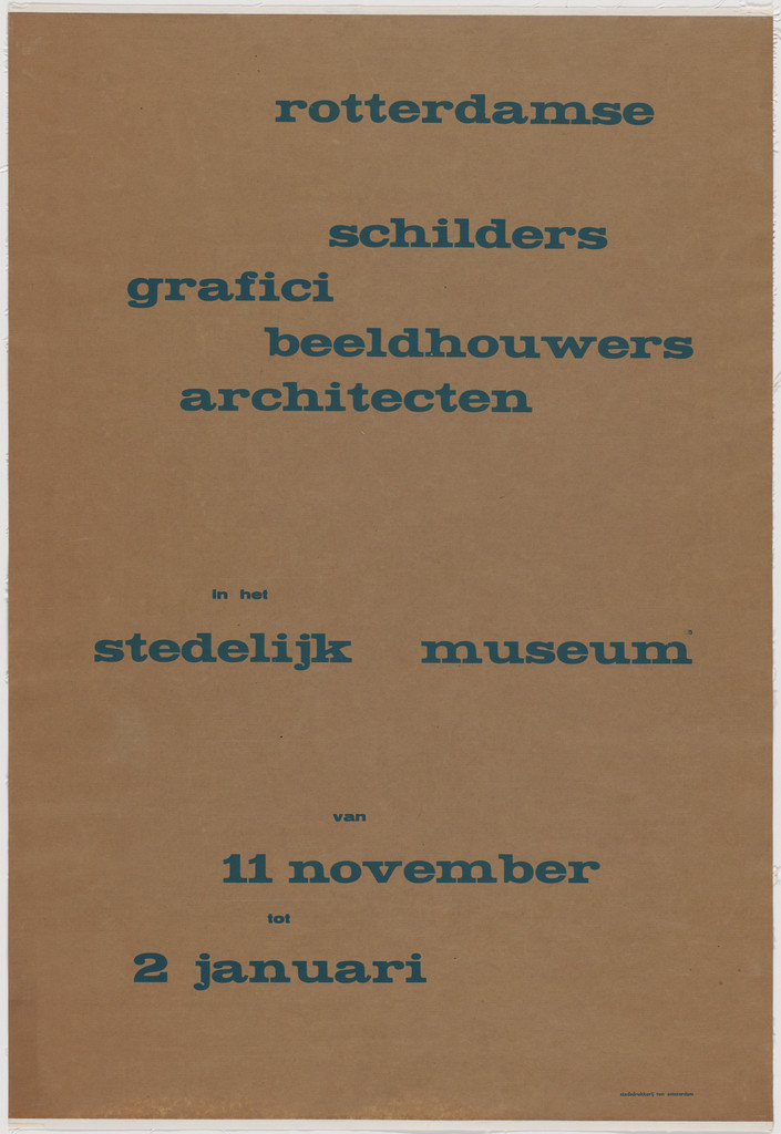 Rotterdamse Schilders Grafici Beeldhouwers Architecten in het Stedelijk Museum