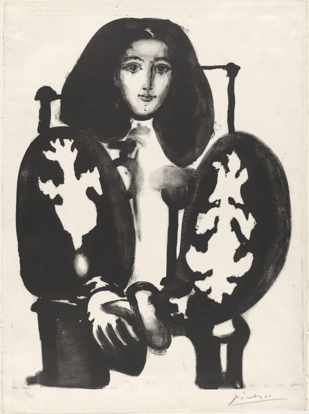 Pablo Picasso、Jrune Fille au Doigt ① Portrait of young girl, 1914 - Pablo Picasso - WikiArt.org