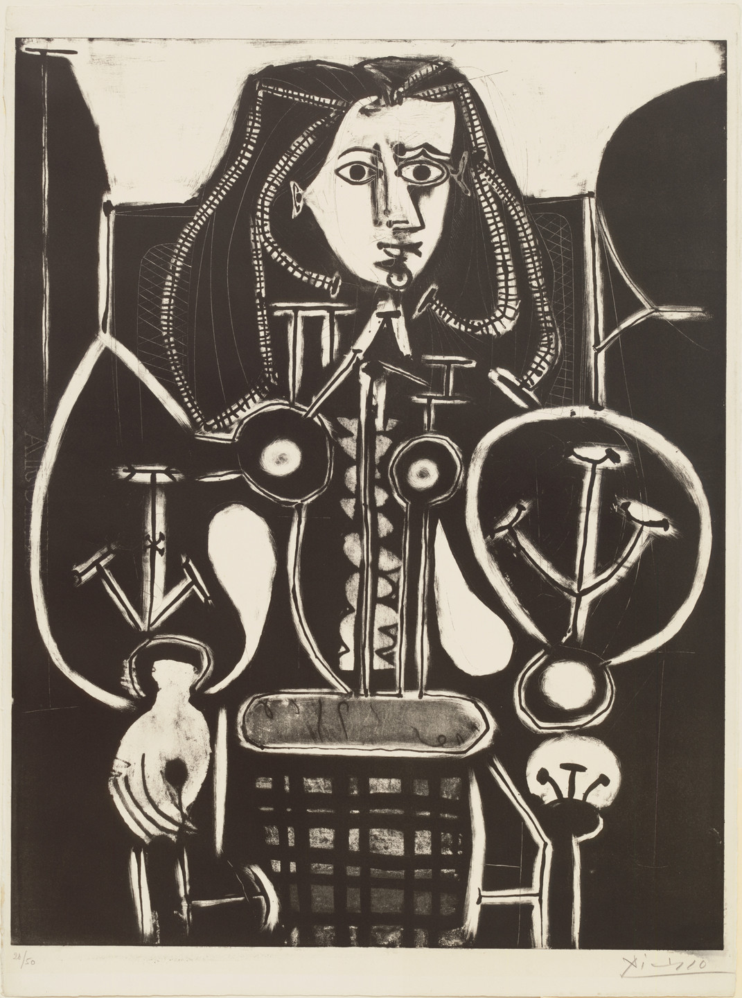 Pablo Picasso. Armchair Woman No. 4 (La Femme au fauteuil No. 4). 1949