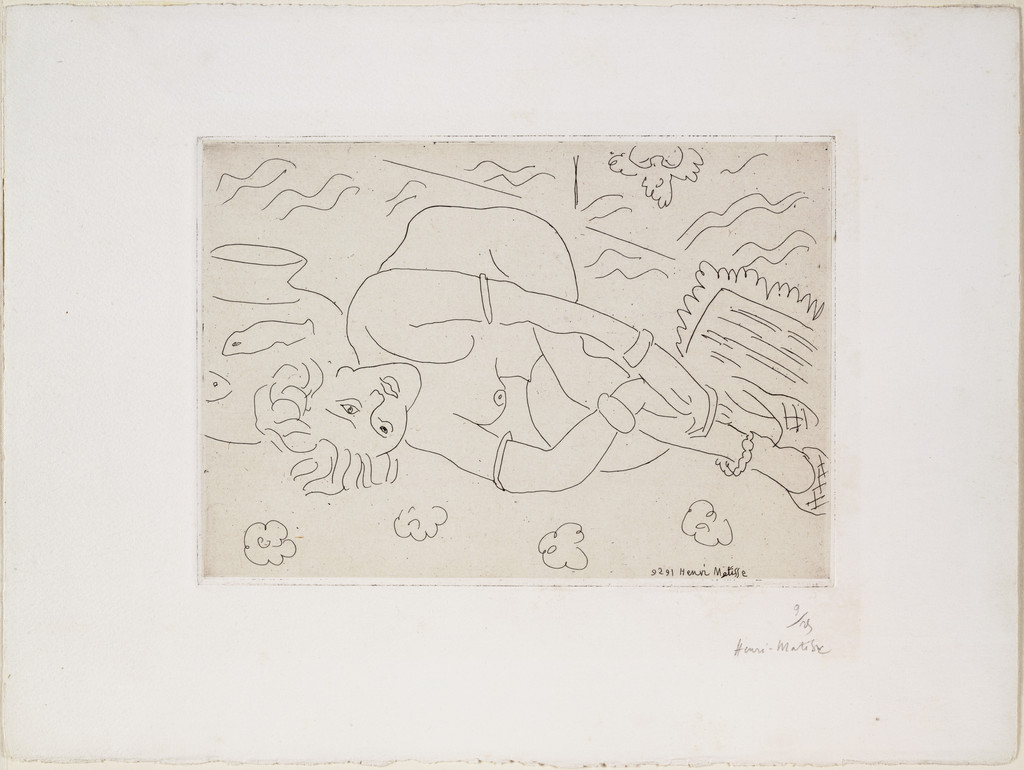 Study of an Upside-Down Nude (Étude de nu renversé )