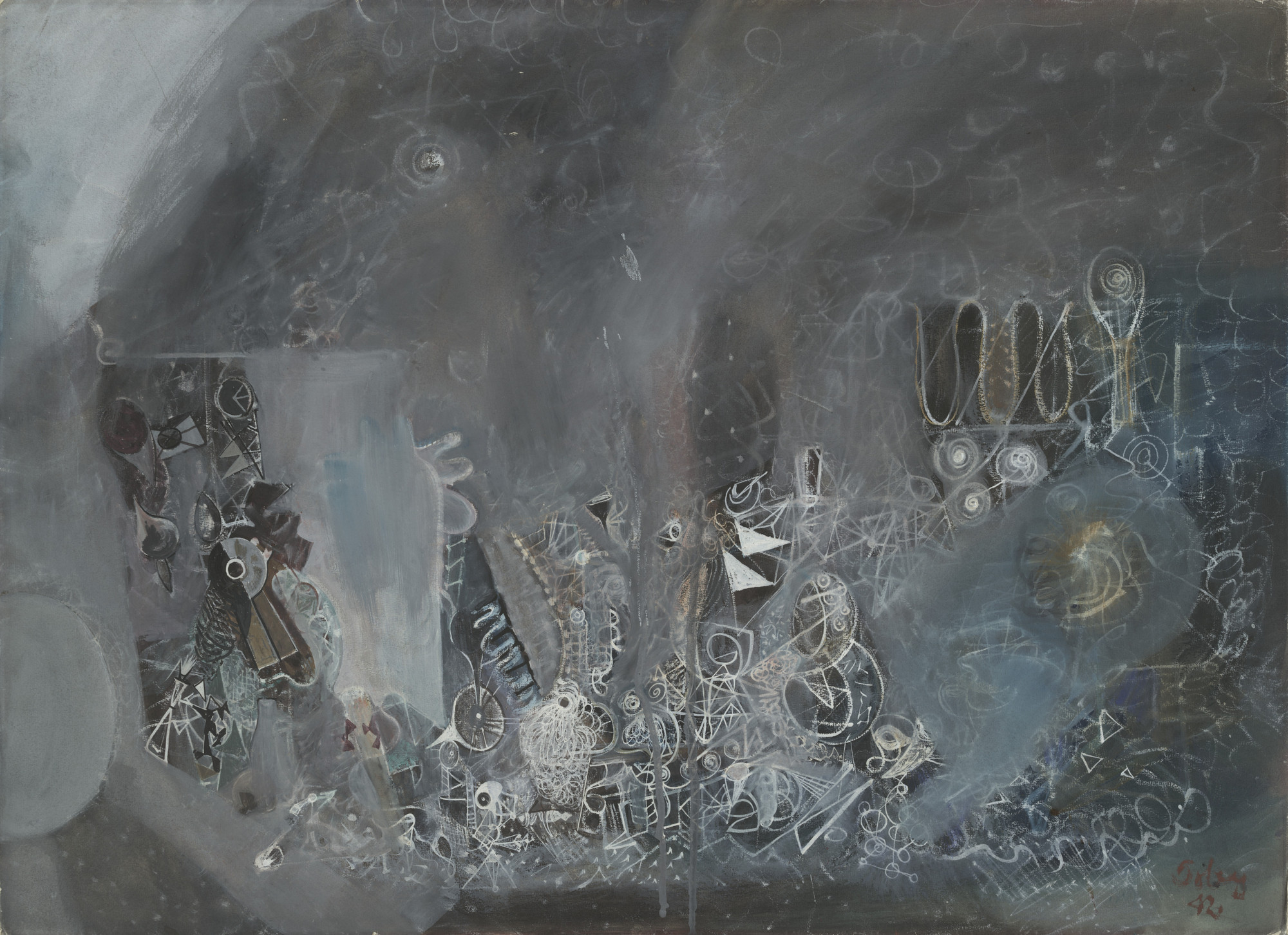 Mark Tobey. The Void Devouring the Gadget Era. 1942 | MoMA