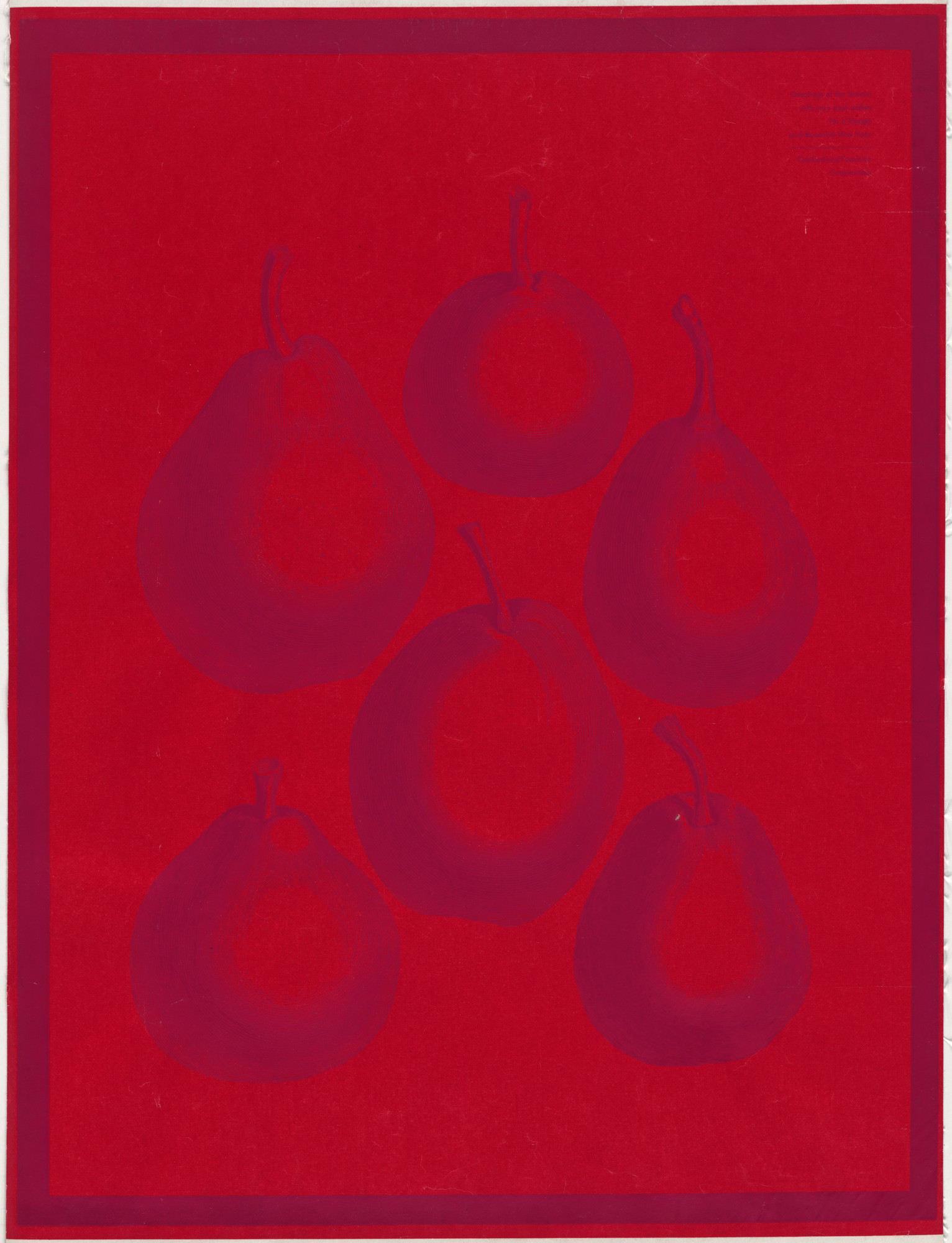Unidentified Designer. Greetings of the Season with Very Best Wishes for a Happy and Beautiful New Year, Cumberland Furniture Corporation
